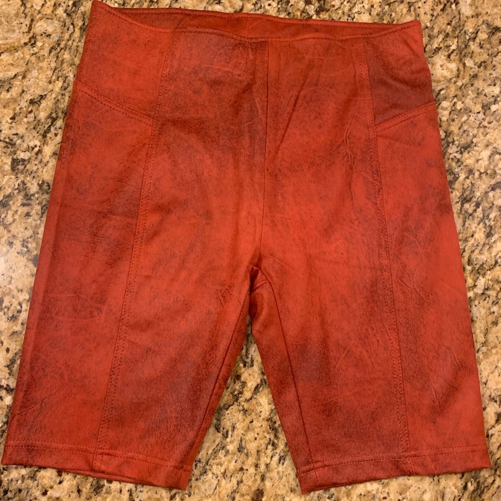 Free people Heat Wave Suede High Rise Bike Shorts - Picture 4 of 7